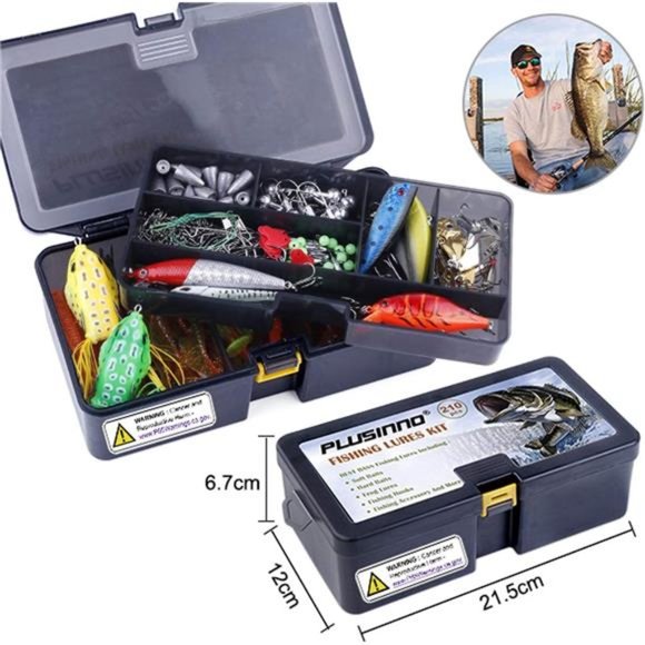201pcs Fishing Accessories Kit, Fishing Tackle Box with Tackle Included - Picture 3 of 7
